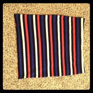 Bright striped mini skirt